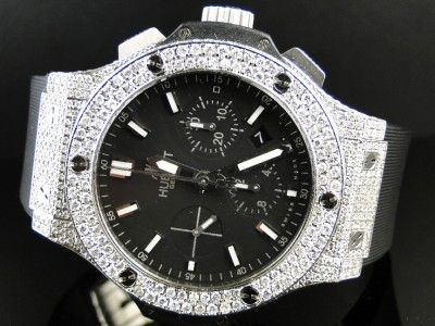 MENS BRAND NEW CUSTOM HUBLOT BIG BANG 44 MM GENUINE DIAMOND WATCH 10.5 