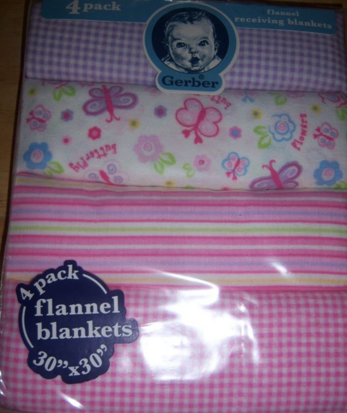   Gerber Flannel Receiving Blankets, Baby Shower, Diaper Cakes  