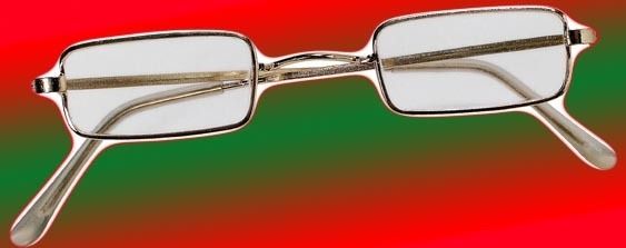 SQUARE SANTA CLAUS / BEN FRANKLIN GLASSES   CHRISTMAS  