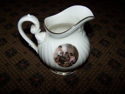 JWK Western Germany Fine Porcelain Gold Trim Creamer  