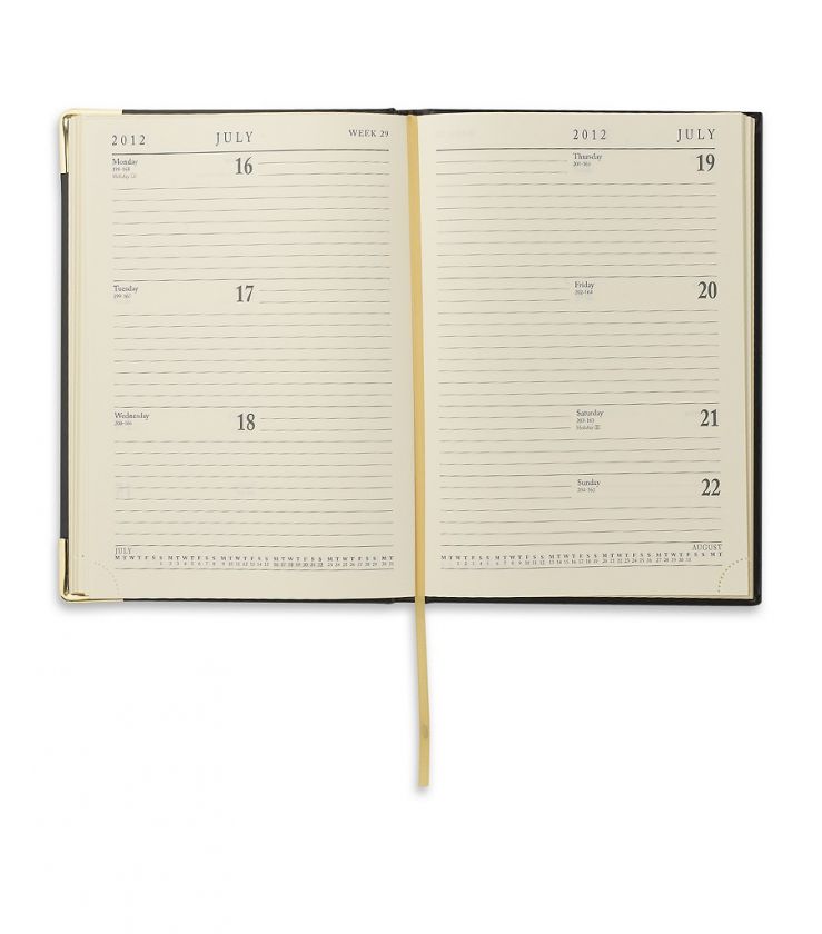 GILT EDGE PAGES HARRODS 2012 BLACK A5 DIARY NEW week to view ( 2011 