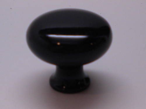 Glossy Black Cabinet Cupboard Door Knob Pull Hardware  