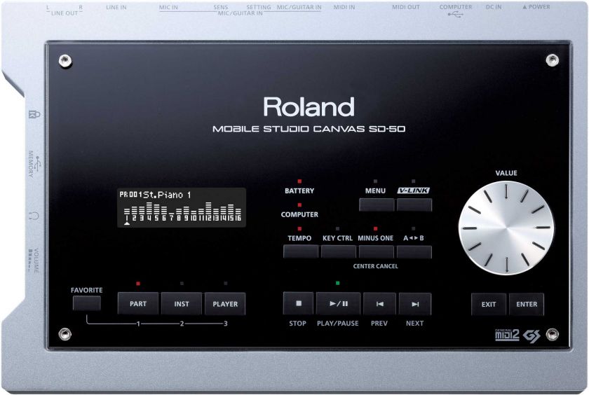 Roland SD 50 Sound Module, Mobile Studio Canvas NEW  