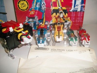 Voltron III Matchbox Lion Force Complete w/ Box  