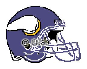 NEW *NFL ~ MINNESOTA VIKINGS HELMET* Cross Stitch PATTERN  