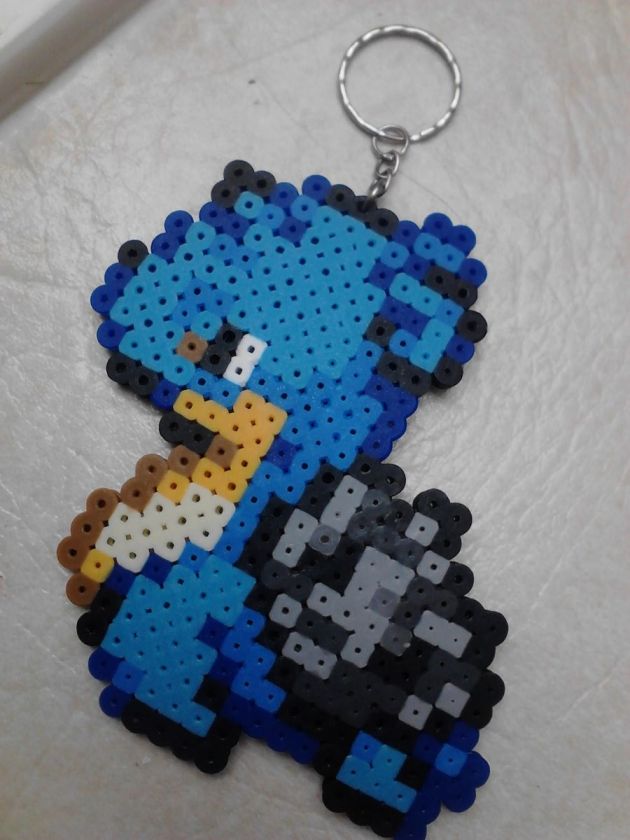 Pokemon LAPRAS Perler Bead KEYCHAIN    Handmade   