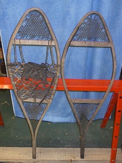 VINTAGE Indian Snowshoes 42x14 Snow Shoes Decoration  