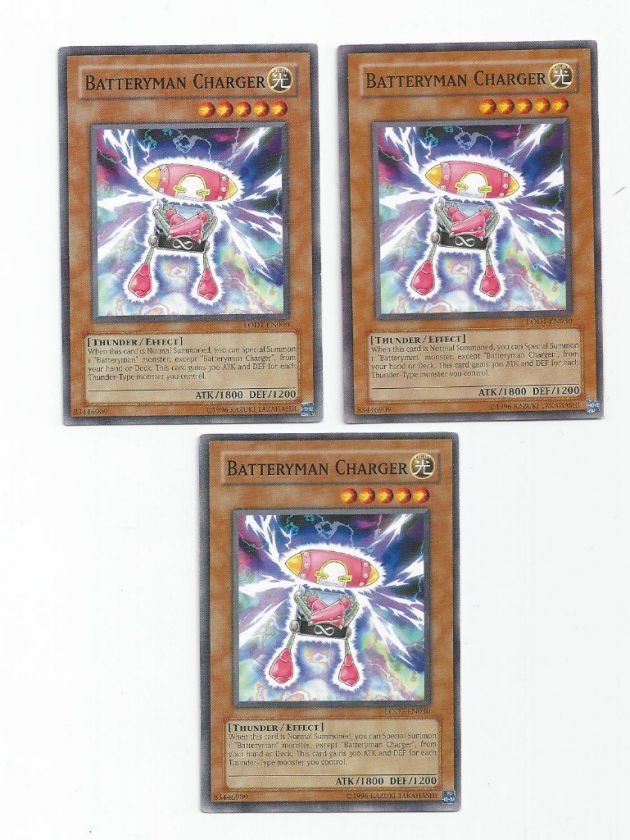 3X YUGIOH BATTERYMAN CHARGER LODT EN030  