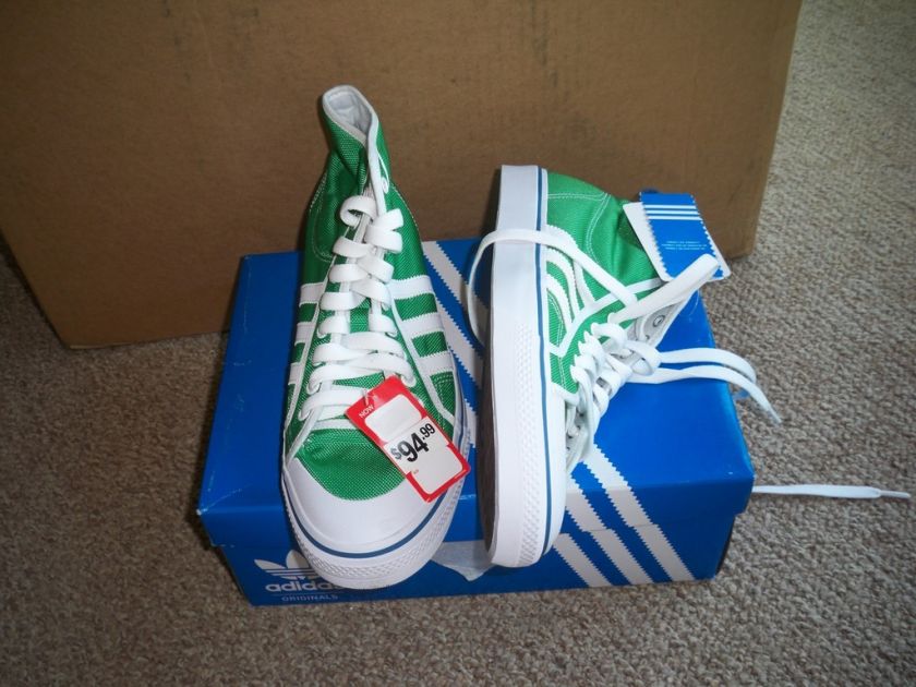 new adidas Mens Shoes Nizza Hi Green High Top 12 tennis  