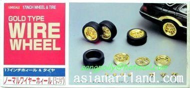 Fujimi 1/24 Wire Wheel Set (Gold plated)  