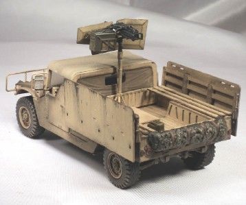 Built 1/35 US Humvee M998 I.E.D. Gun Truck Armored Carrier in Iraq 