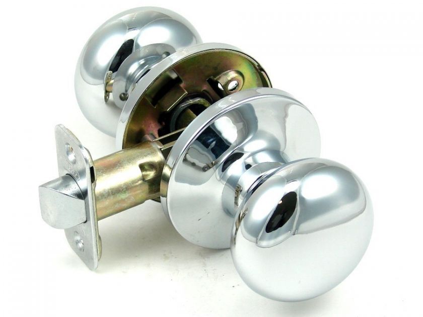   Polished Chrome PASSAGE / CLOSET Door Handle Knob w/ hardware 82188CH