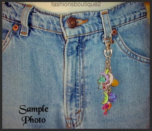 KEY CHAIN ~ DANGLING CELESTIAL CHARMS ~ CRYSTALS  