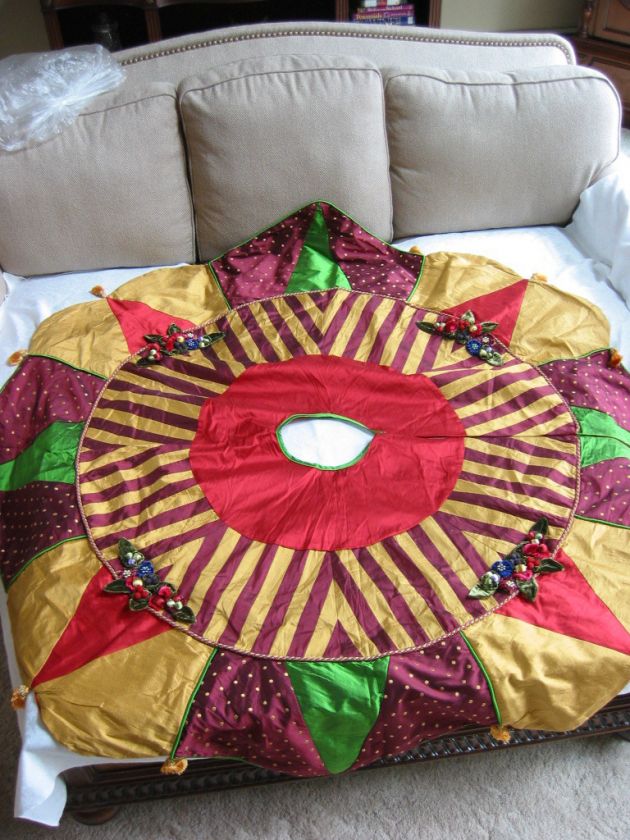 Mackenzie Childs MARZIPAN Extra Large Xmas TREE SKIRT  