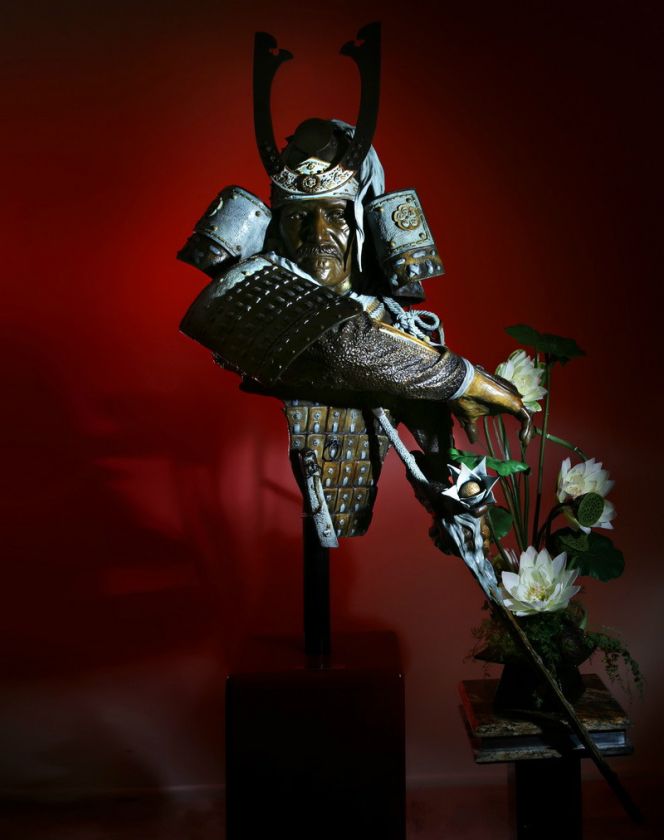   SERMON OF THE LOTUS BRONZE SAMURAI SCULPTURE *VERY RARE FIND**  