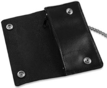 BIKER/TRUCKER LEATHER WALLET W/ CHAIN  MADE IN USA  