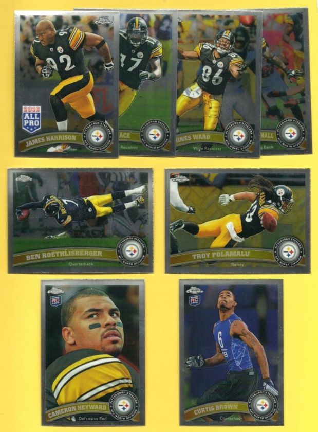 2011 Topps Chrome Steelers Team Set With RCs  