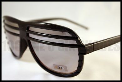 HALF SHUTTER Shades Mirror Lens Hip Hop Style BLACK New  