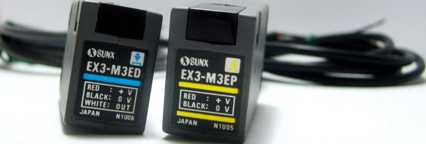 SUNX EX3 M3ED PAIR OF OPTO SENSORS EMITTER AND RECEPTOR  