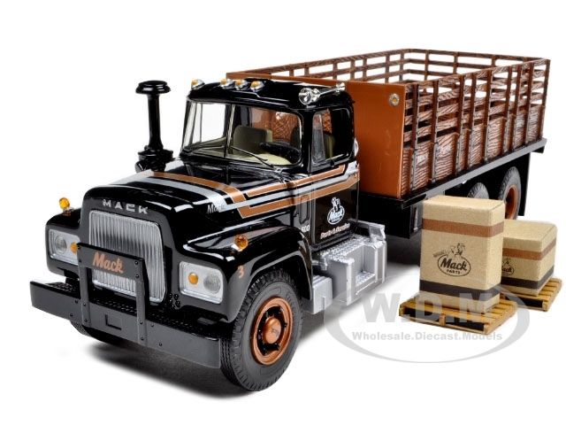 MACK R MODEL STAKE TRUCK W/BOXES ON PALLETS 134  