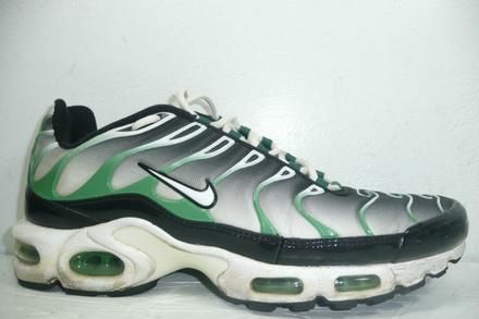   Max Plus Mens Size 11 Running Shoes Green Black Tuned Air TN  