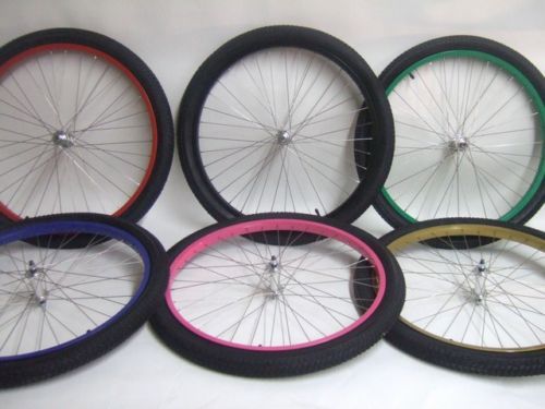 NEW 26 CRUISER BIKE BICYCLE WHEELS WTIH TIRES  