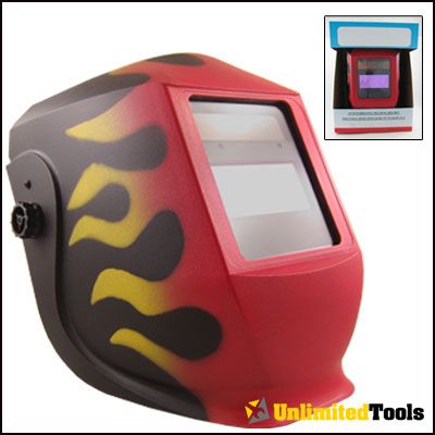 Flame Style Auto Darkening Welding Helmet+Welding Glove  