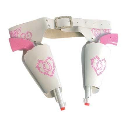   bastante en rosa con estos grandes accesorios rosados de cowgirl