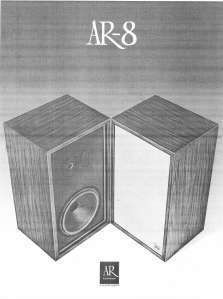 ACOUSTIC RESEARCH AR 8 SPEAKER LITERATURE  