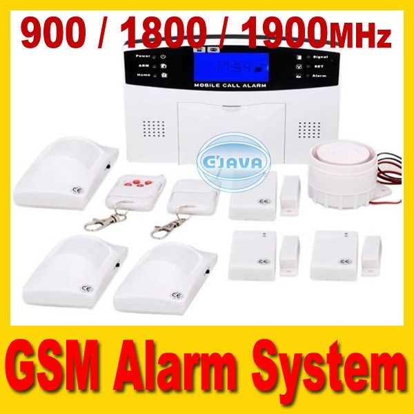   Wireless GSM SMS Home Security Alarm System w/LCD Screen controller