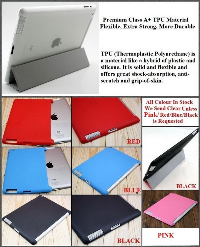 FIT SMART COVER STRONG TPU CLEAR Case Skin For iPad 2  