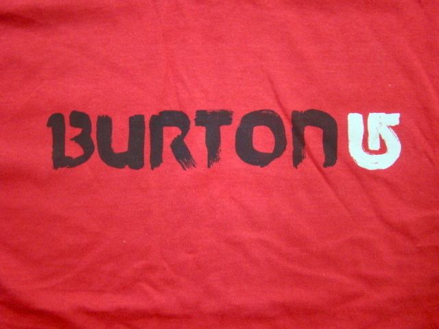 BURTON MENS T SHIRT RED ARROW LOGO TEE SIZE LARGE TSHIRT SNOWBOARD 