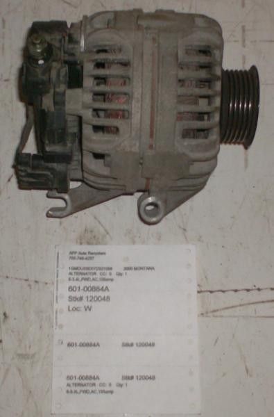 99 00 01 CHEVY VENTURE ALTERNATOR 105 AMP  