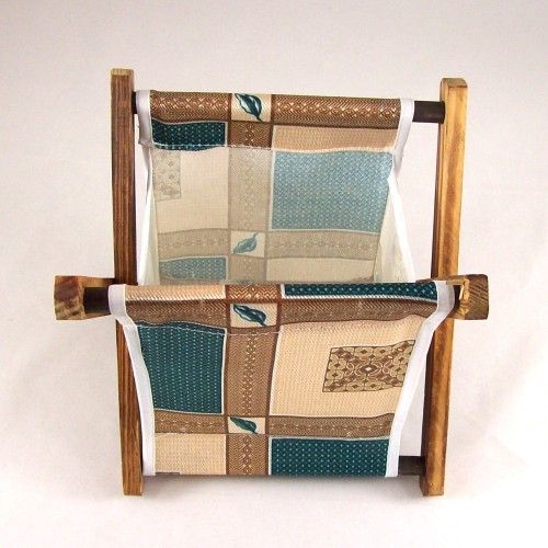 Pattern Fabric Wood Frame Fold Storage Basket – 8 Different Pattern 