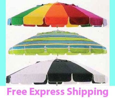 Beach Umbrella Rainbow Adjustable Tilt Carry Bag NEW  