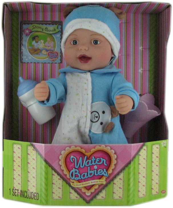 Water Babies Doll in Blue Teddy Bear Alphabet Sleeper  