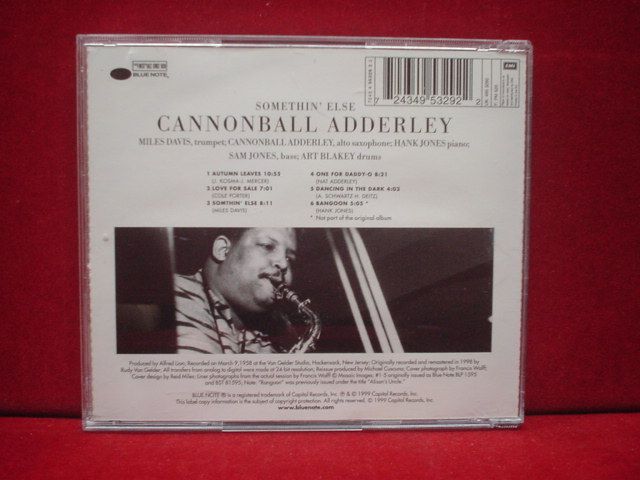 CANNONBALL ADDERLEY   SOMETHIN ELSE   JAZZ CD  