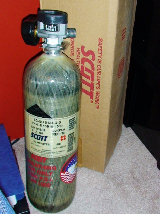 SCOTT CARBON FIBER SCBA AIR BOTTLE TANK 4500 PSI 4/04  