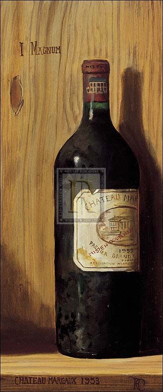 RAYMOND CAMPBELL Chateau Margaux, 1953 wine PRINT  