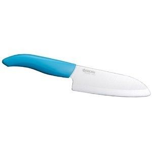 JAPAN KYOCERA FINE CERAMIC CHEFS KNIFE SANTOKU Blue  