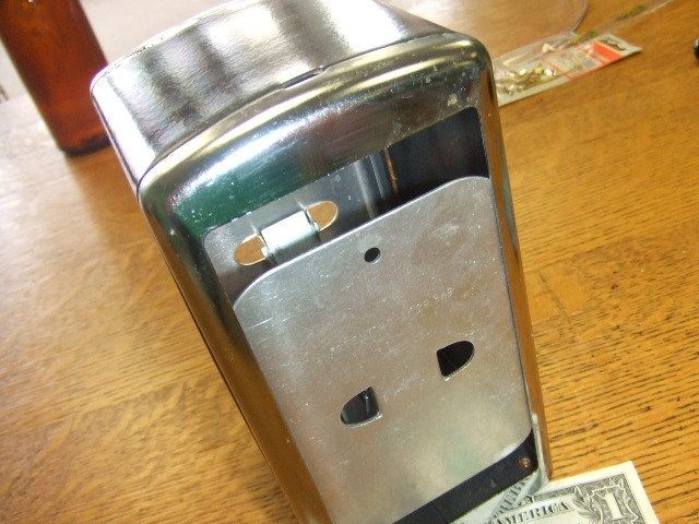 Vintage Machine Age Retro Factory Style Break Room Napkin Holder Table 