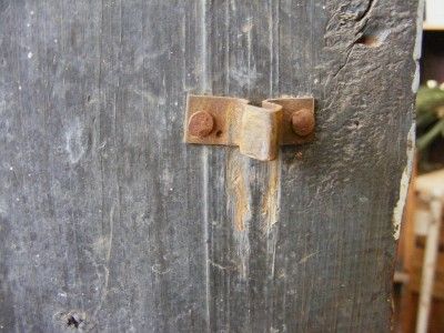 Primitive Old Aged Wood Wooden Cabinet Cupboard Closet  