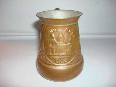 VINTAGE ARMENIAN COFFEE POT MAKER FAMOUS CHURCH ENGRAVE  