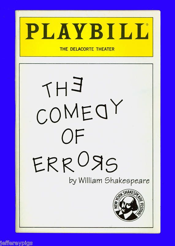 Playbill + The Comedy of Errors + Marisa Tomei  