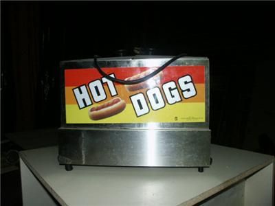 HOT DOG STEAMER WARMER MAKER COMMERCIAL VENDING BRATS DOGS BUNS 