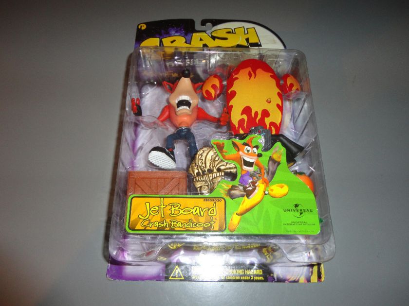 Jet Board Crash Bandicoot Action Figure Near Mint New Sealed Series 1 