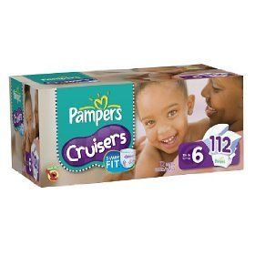 Pampers Cruisers, 112 count, SIZE 6, CHEAP  