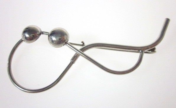 Vintage DESIGNER Sterling Silver Free Form Brooch Pin  