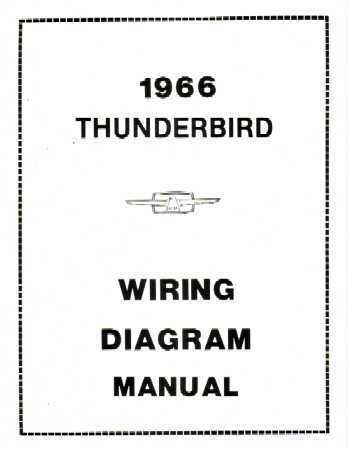  Wiring Diagrams Factory Authorized Reproduction Thunderbird Body 