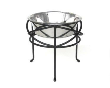 SINGLE DISH bowl Elevated Raised DOG FEEDER ~~ 4 sizes  